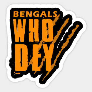 who dey - tigers bengals Sticker